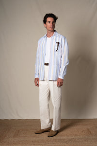 Yellow Stripes Linen Overshirt — look completo BUND, Costa Vice Spring Summer 26