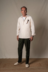 Yellow Oxford Stripes Overshirt — vista alternativa 2, BUND Costa Vice Spring Summer 26