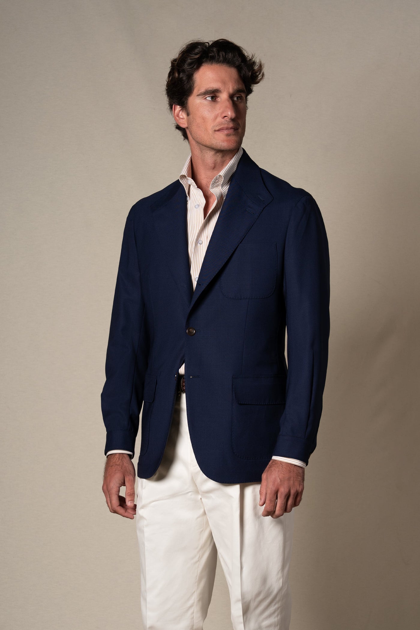 Navy Wool Teba — sastreria a medida BUND, lookbook Costa Vice Spring Summer 26