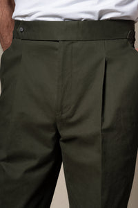 Khaki Plain Cotton Tailoring Pants — vista alternativa 2, BUND Costa Vice Spring Summer 26