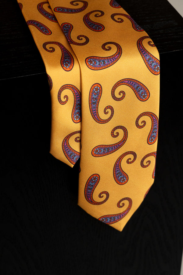 Corbata Amebas Amarillo