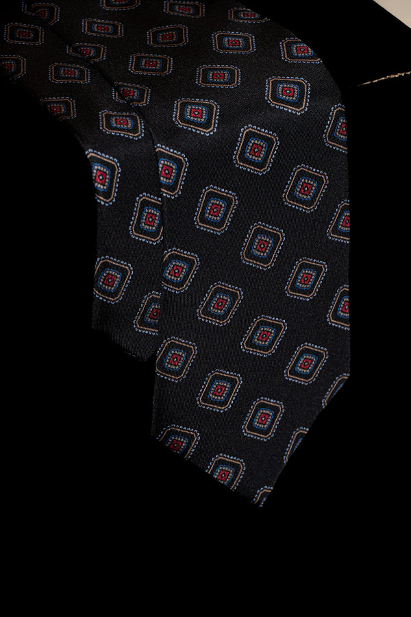 Corbata Cuadros Vintage Navy