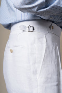 White Plain Linen Tailoring Pants — vista alternativa 2, BUND Costa Vice Spring Summer 26