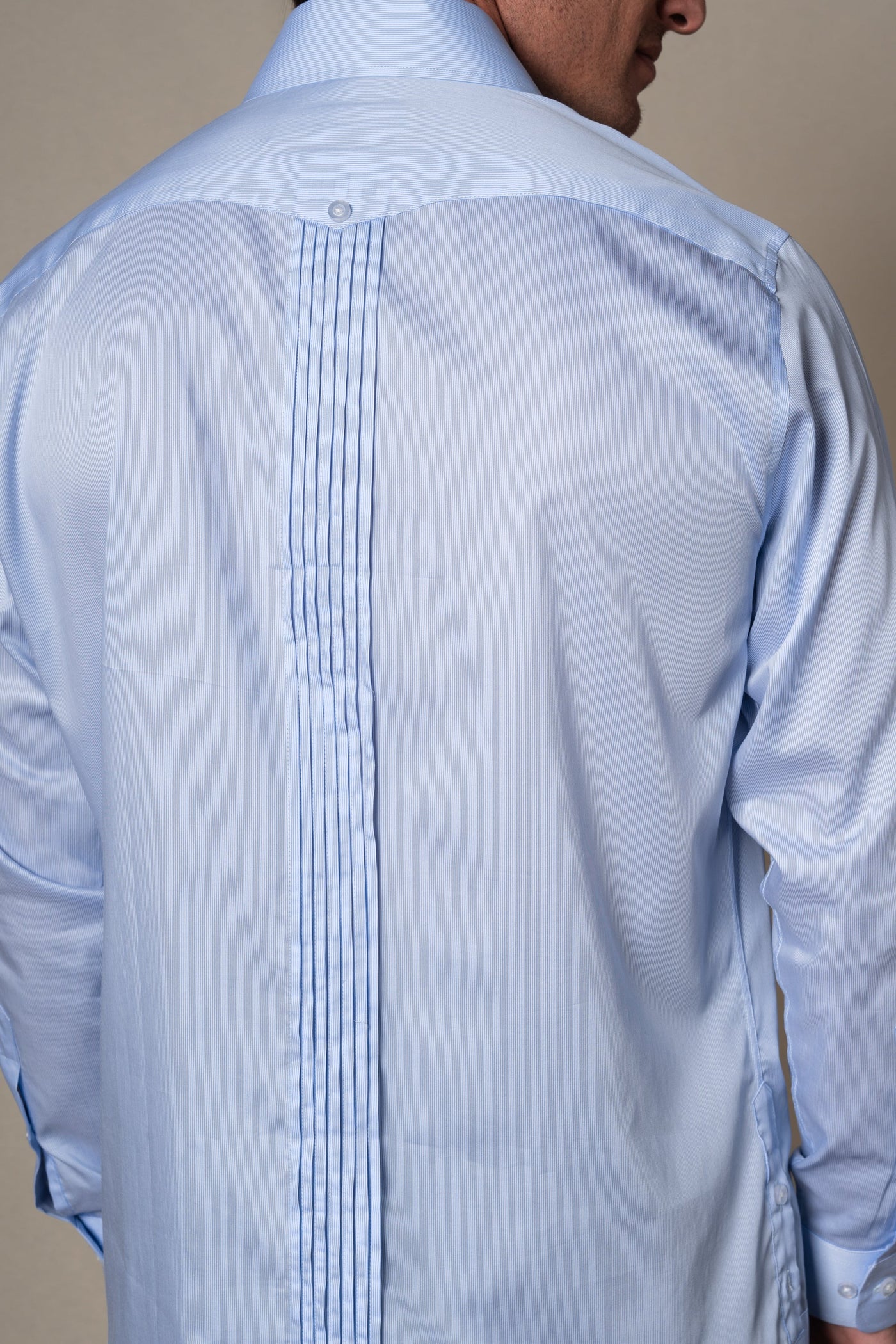 Light Blue Stripes Cotton Guayabera Shirt — vista alternativa 7, BUND Costa Vice Spring Summer 26
