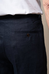Dark Navy Plain Linen Shorts — vista alternativa 4, BUND Costa Vice Spring Summer 26