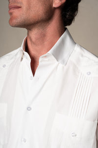 Off White Plain Cotton Guayabera Shirt — vista alternativa 6, BUND Costa Vice Spring Summer 26