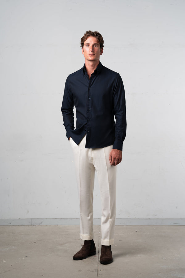 Flannel Dark Navy Casual Shirt