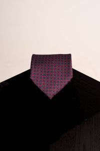 Corbata Microflowers Burgundy