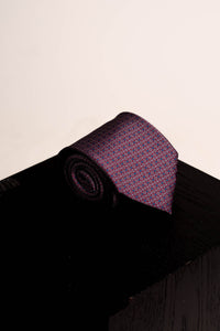 Corbata Microflowers Burgundy