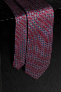 Corbata Microflowers Burgundy