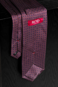 Corbata Microflowers Burgundy