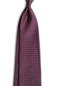 Corbata Microflowers Burgundy