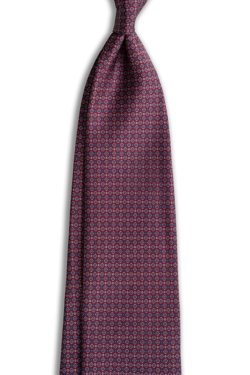 Corbata Microflowers Burgundy