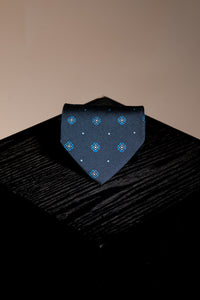Corbata Geometric Pattern Navy