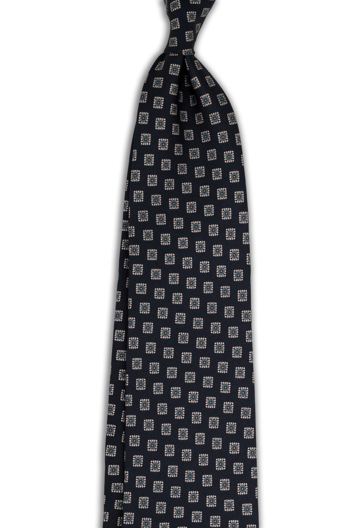 Corbata Cuadros Azul Marino