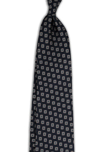 Corbata Cuadros Azul Marino