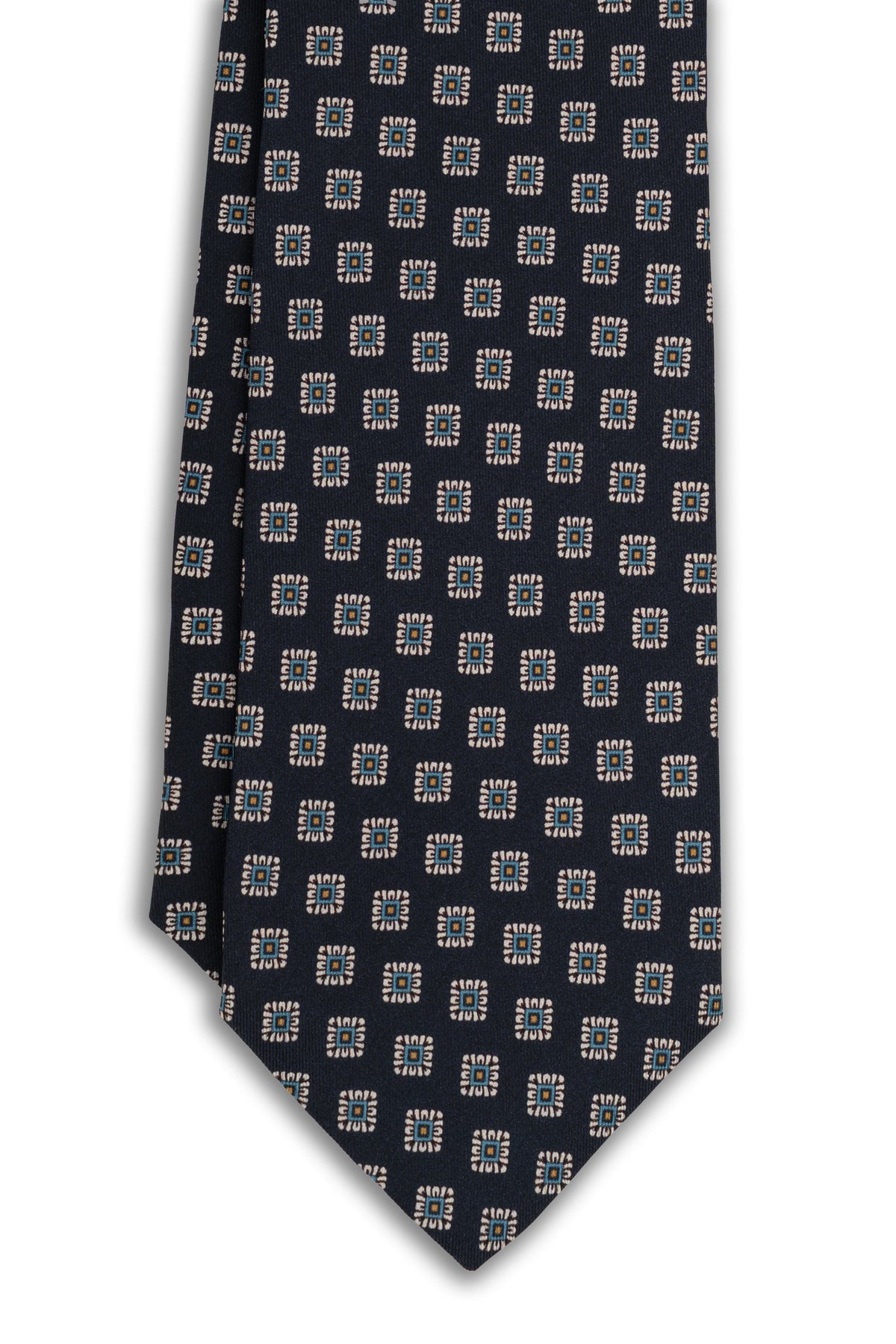 Corbata Cuadros Azul Marino