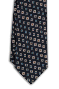 Corbata Cuadros Azul Marino