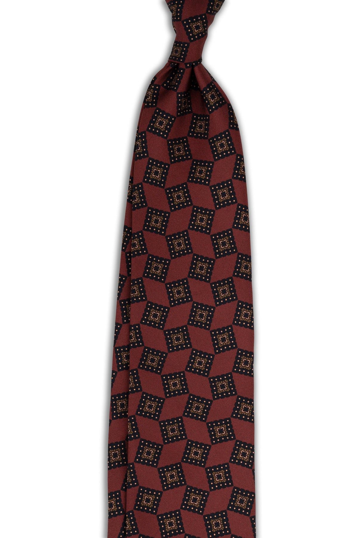 Corbata Geométrica Burgundy