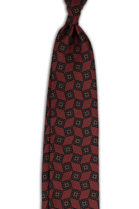 Corbata Geométrica Burgundy