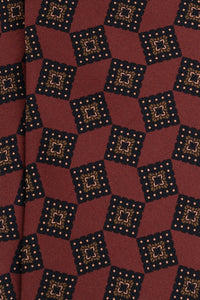 Corbata Geométrica Burgundy
