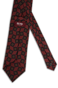 Corbata Geométrica Burgundy