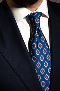 Corbata Geometrica Navy