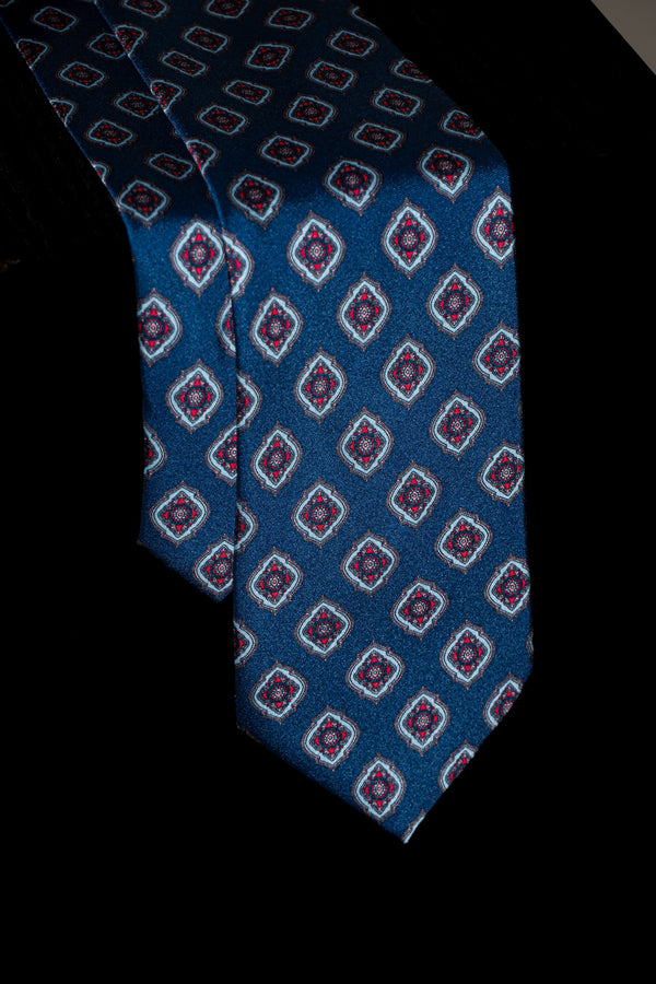 Corbata Geometrica Navy