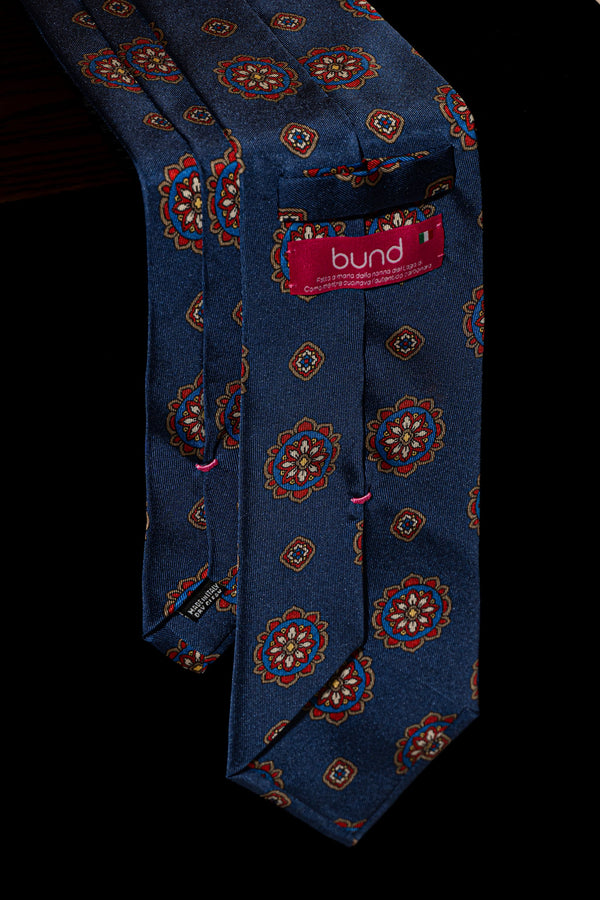 Corbata Maxiflores Azul