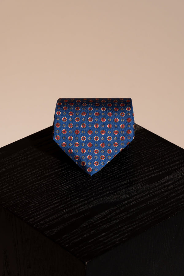 Corbata Microflores Navy