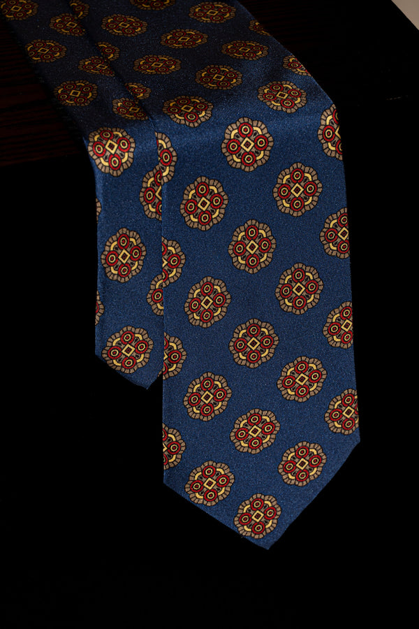 Corbata Azul Motivo Maya