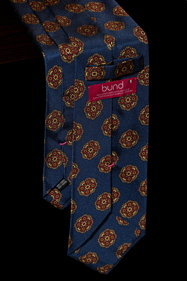Corbata Azul Motivo Maya