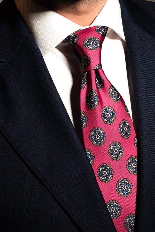 Corbata Coral Motivo Maya
