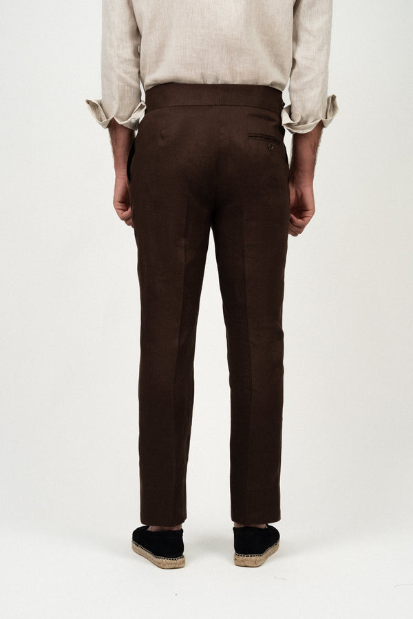 Pantalón Lino Soft Ghurka Brown