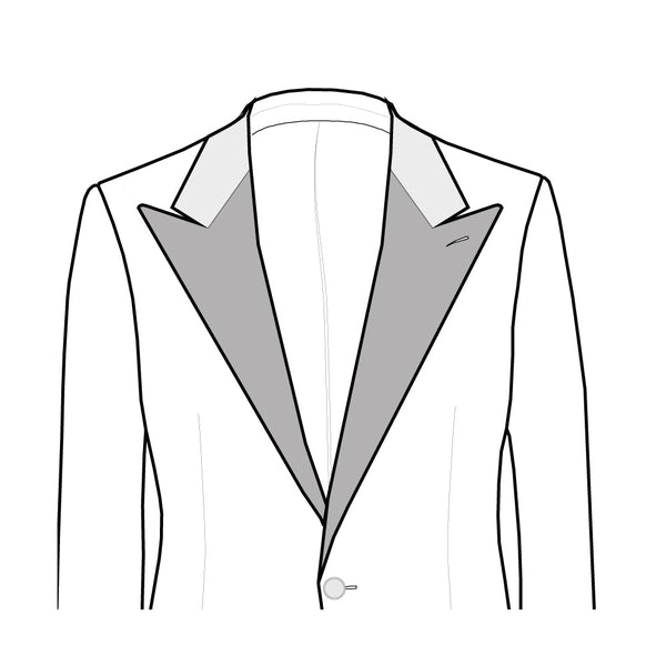 Punta de lanza satin - Chaqueta cruzada 6 botones cruce alto