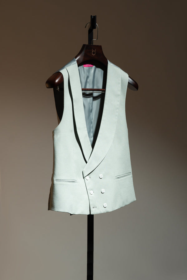 Chaleco cruzado Low V Linen Green