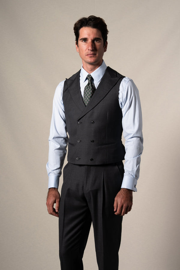 Middle Grey 3 Pieces Suit - Traje a medida BUND
