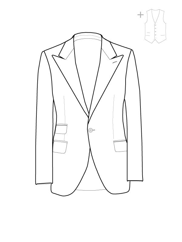 Traje Tres Piezas (1 botón)