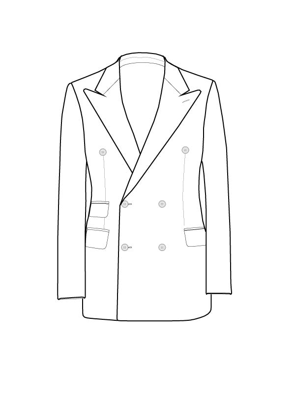 Traje Cruzado Alto 6 Botones