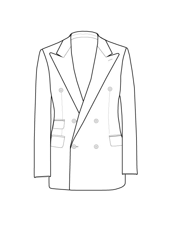Traje Cruzado Bajo 6 Botones