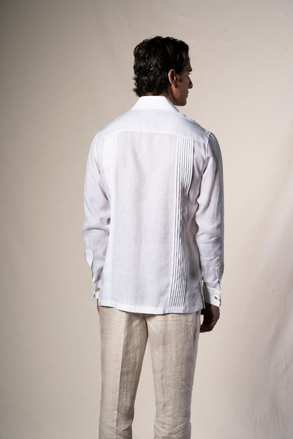 White Ceremony Guayabera Shirt - Camisa BUND